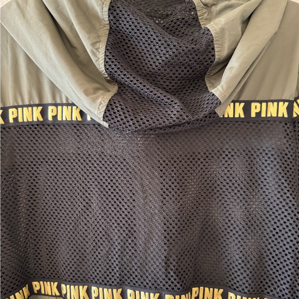 Victoria’s Secret PINK Medium Mesh Anorak Windbreaker Hooded Lightweight Jacket - Picture 6 of 6